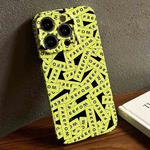For iPhone 14 Pro Painted Pattern Precise Hole PC Phone Case(Green Label)