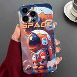 For iPhone 14 Pro Max Painted Pattern Precise Hole PC Phone Case(Orange Astronaut)