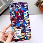 For iPhone SE 2022 / 2020 / 8 / 7 Painted Pattern Precise Hole PC Phone Case(Cute Skull)