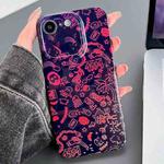 For iPhone SE 2022 / 2020 / 8 / 7 Painted Pattern Precise Hole PC Phone Case(Black Red Graffiti)