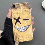 For iPhone SE 2022 / 2020 / 8 / 7 Painted Pattern Precise Hole PC Phone Case(Yellow Background Smiling)