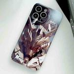 For iPhone 13 Pro Max Painted Pattern Precise Hole PC Phone Case(Golden Robot)