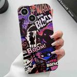 For iPhone 13 Painted Pattern Precise Hole PC Phone Case(Comics Umbrella Boy)