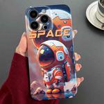 For iPhone 11 Pro Max Painted Pattern Precise Hole PC Phone Case(Orange Astronaut)