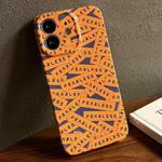 For iPhone 11 Painted Pattern Precise Hole PC Phone Case(Orange Label)