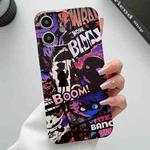 For iPhone 11 Painted Pattern Precise Hole PC Phone Case(Comics Umbrella Boy)