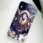 For iPhone X / XS Painted Pattern Precise Hole PC Phone Case(Grey Robot)