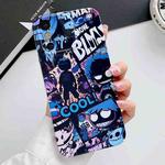 For iPhone X / XS Painted Pattern Precise Hole PC Phone Case(Purple Comics)