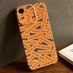 For iPhone XR Painted Pattern Precise Hole PC Phone Case(Orange Label)