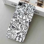 For iPhone XR Painted Pattern Precise Hole PC Phone Case(Block Monster)