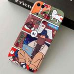 For iPhone 8 Plus / 7 Plus Painted Pattern Precise Hole PC Phone Case(Holiday Uncle)
