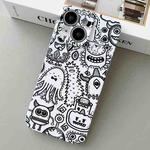 For iPhone 15 Plus Painted Pattern Precise Hole PC Phone Case(Bottle Monster)