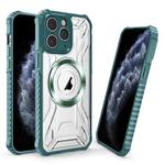 For iPhone 11 Pro Max CD Texture Magsafe Phone Case(Dark Green)