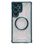 For Samsung Galaxy S23 Ultra 5G CD Texture Magsafe Phone Case(Dark Green)
