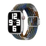 For Apple Watch SE 44mm Nylon Loop Magnetic Buckle Watch Band(Cowboy Rainbow)