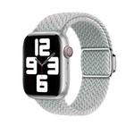 For Apple Watch SE 44mm Nylon Loop Magnetic Buckle Watch Band(Light Grey)