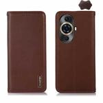 For Huawei Nova 11 Pro / 11 Ultra KHAZNEH Nappa Top Layer Cowhide Leather Phone Case(Brown)