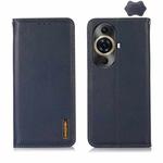 For Huawei Nova 11 Pro / 11 Ultra KHAZNEH Nappa Top Layer Cowhide Leather Phone Case(Blue)