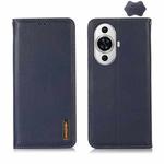 For Huawei Nova 11 KHAZNEH Nappa Top Layer Cowhide Leather Phone Case(Blue)