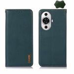 For Huawei Nova 11 KHAZNEH Nappa Top Layer Cowhide Leather Phone Case(Green)