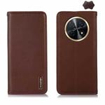 For Huawei Nova Y91 4G / Enjoy 60X KHAZNEH Nappa Top Layer Cowhide Leather Phone Case(Brown)