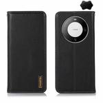 For Huawei Mate 60 Pro KHAZNEH Nappa Top Layer Cowhide Leather Phone Case(Black)