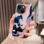 For iPhone 14 Plus Colorful Crystal Ripple TPU Phone Case(White Black)