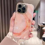 For iPhone 13 Pro Max Colorful Crystal Ripple TPU Phone Case(Pink Orange)