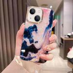 For iPhone 13 Colorful Crystal Ripple TPU Phone Case(White Black)