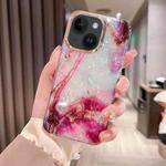 For iPhone 15 Plus Colorful Crystal Ripple TPU Phone Case(Purple)