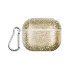 For AirPods 3 Glitter Powder Skin Texture PC TWS Earphone Case(Gold)