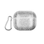 For AirPods 3 Glitter Powder Skin Texture PC TWS Earphone Case(Silver)