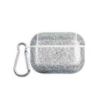 For AirPods Pro Glitter Powder Skin Texture PC TWS Earphone Case(Silver)