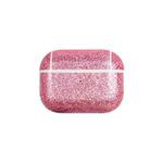 For AirPods Pro 2 Glitter Powder Skin Texture PC TWS Earphone Case(Rose Red)