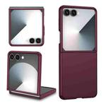 For Samsung Galaxy Z Flip7 5G Armor Foldable Phone Case(Wine Red)
