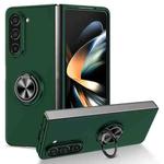 For Samsung Galaxy Z Fold6 5G Armor Ring Holder Phone Case(Dark Green)