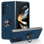 For Samsung Galaxy Z Fold6 5G Armor Ring Holder Phone Case(Dark Blue)