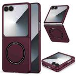 For Samsung Galaxy Z Flip7 5G Armor Ring Holder Phone Case(Wine Red)