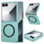 For Samsung Galaxy Z Flip7 5G Armor Ring Holder Phone Case(Sky Blue)