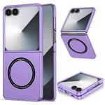 For Samsung Galaxy Z Flip7 5G Armor Ring Holder Phone Case(Purple)