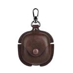 For Samsung Galaxy Buds Live / Pro Leather TWS Earphone Protective Case with Hook(Brown)