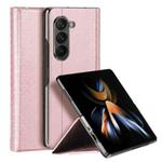 For Samsung Galaxy Z Fold5 5G DUX DUCIS Bril Series PU + TPU Phone Case(Pink)