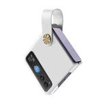 For Motorola Razr 40 Hand Strap Type Leather Phone Case(White)