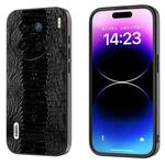 For vivo X90 Pro ABEEL Genuine Leather Weilai Series Phone Case(Black)