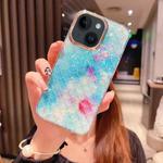 For iPhone 14 Plus Colorful Crystal Shell Pattern PC + TPU Phone Case(Fish-scales Blue)