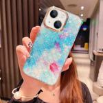 For iPhone 13 Colorful Crystal Shell Pattern PC + TPU Phone Case(Fish-scales Blue)