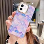 For iPhone 12 Colorful Crystal Shell Pattern PC + TPU Phone Case(Scallop Purple)