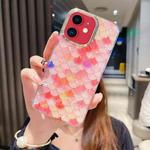 For iPhone 11 Colorful Crystal Shell Pattern PC + TPU Phone Case(Fish-scales Red)