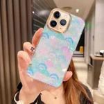 For iPhone 11 Pro Colorful Crystal Shell Pattern PC + TPU Phone Case(Scallop Blue)