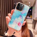 For iPhone 15 Pro Max Colorful Crystal Shell Pattern PC + TPU Phone Case(Fish-scales Blue)